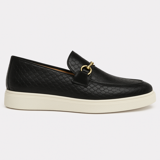 Men’s Rivers Leather Loafers – Classic Buckle Moccasins