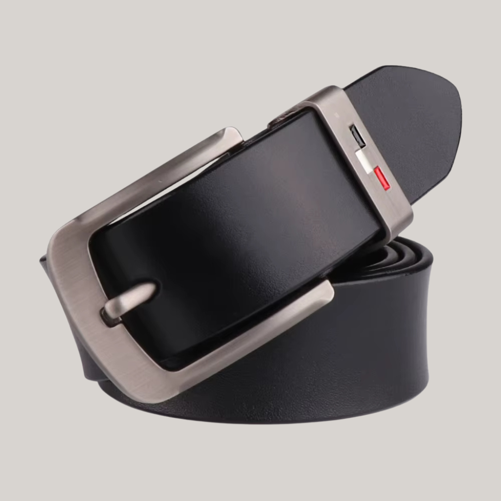Colback Men’s Leather Belt with Frame Buckle