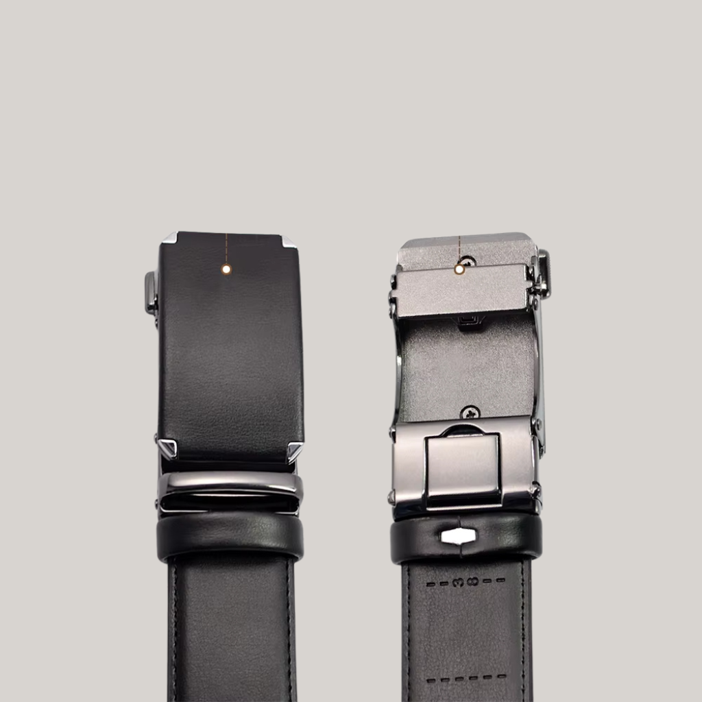 Vitorino Men’s Leather Belt with Plate Buckle – Classic Elegance