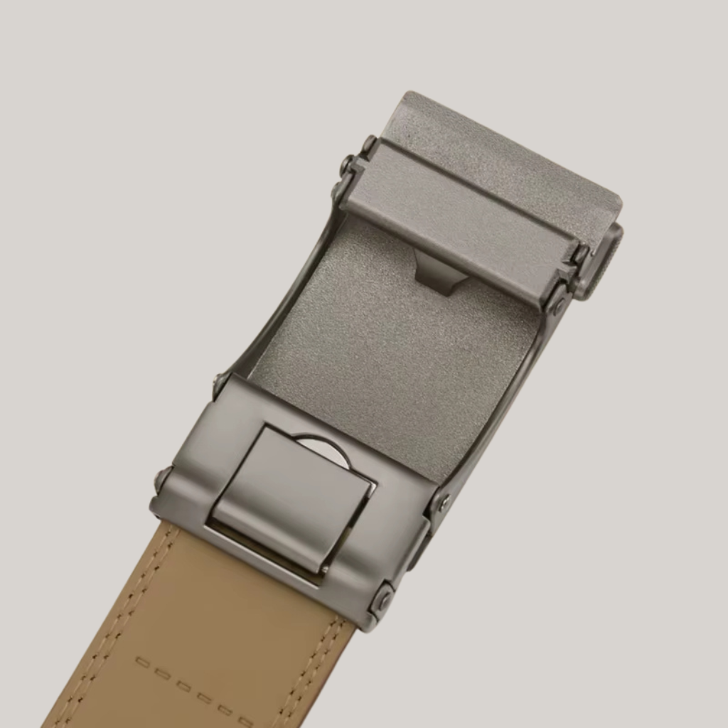 Classic Premium Men's Leather Belt With Silver Buckle