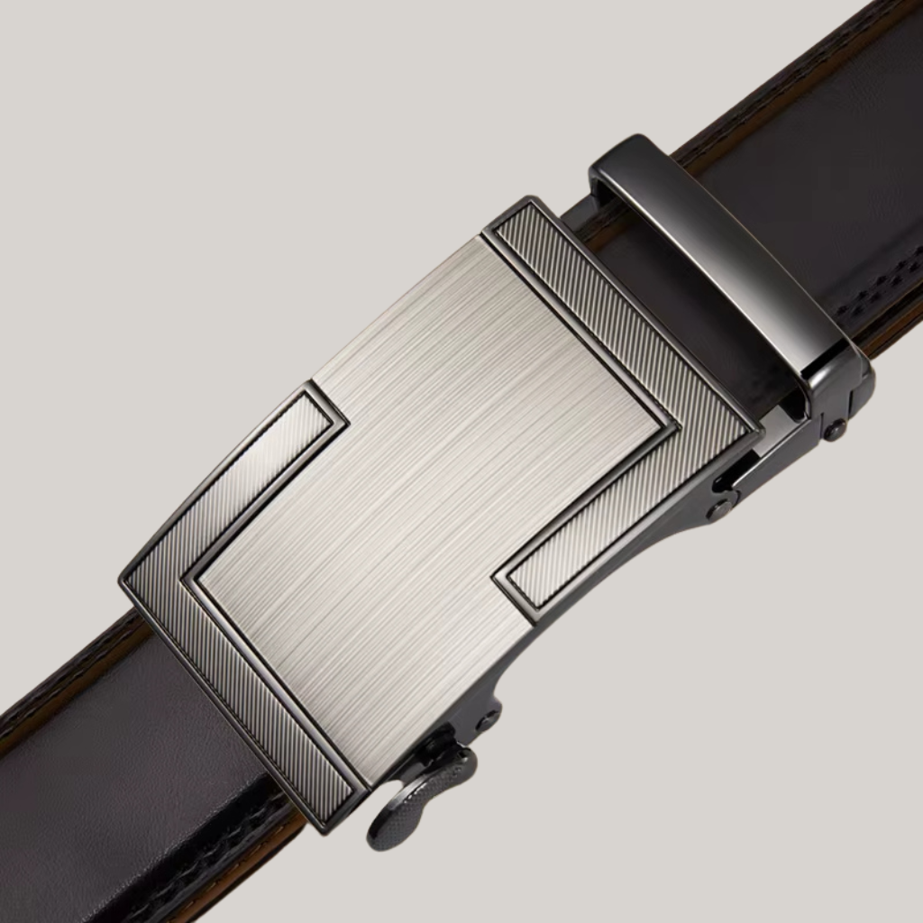 Classic Premium Men's Leather Belt With Silver Buckle