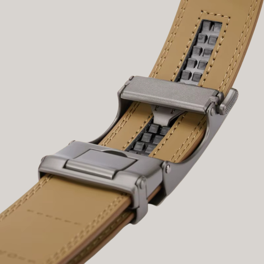 Classic Premium Men's Leather Belt With Silver Buckle