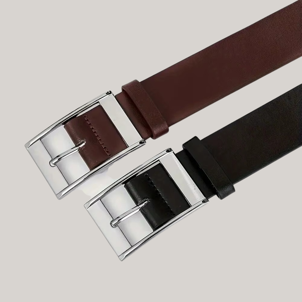 Men's Leather Belt With Iron Buckle Huth