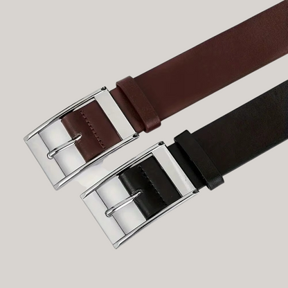 Men's Leather Belt With Iron Buckle Huth