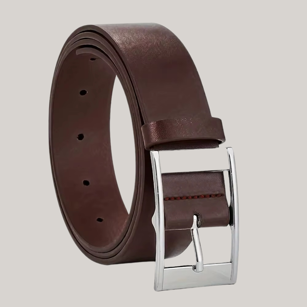 Men's Leather Belt With Iron Buckle Huth