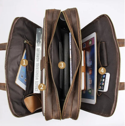 Executive Genuine Leather Briefcase Rome