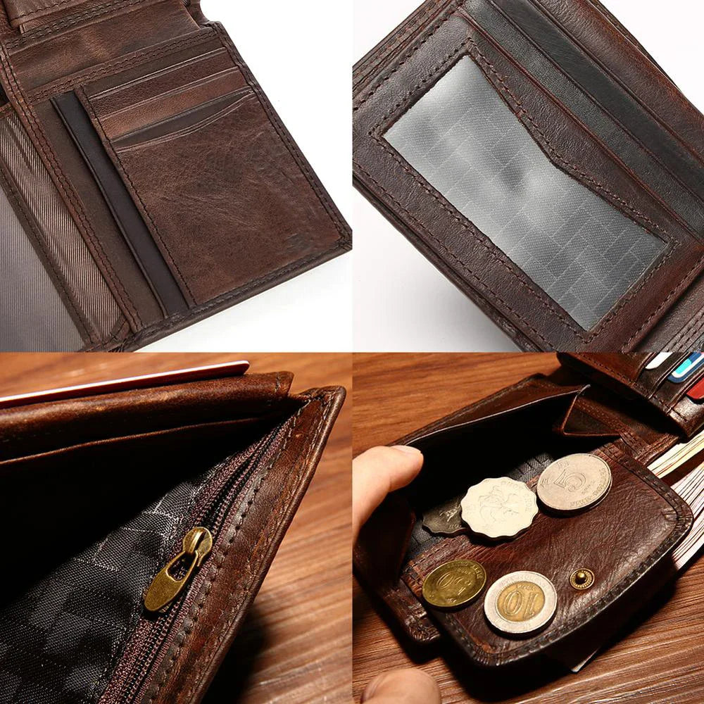 Derry Minimalist Men’s Genuine Leather Wallet