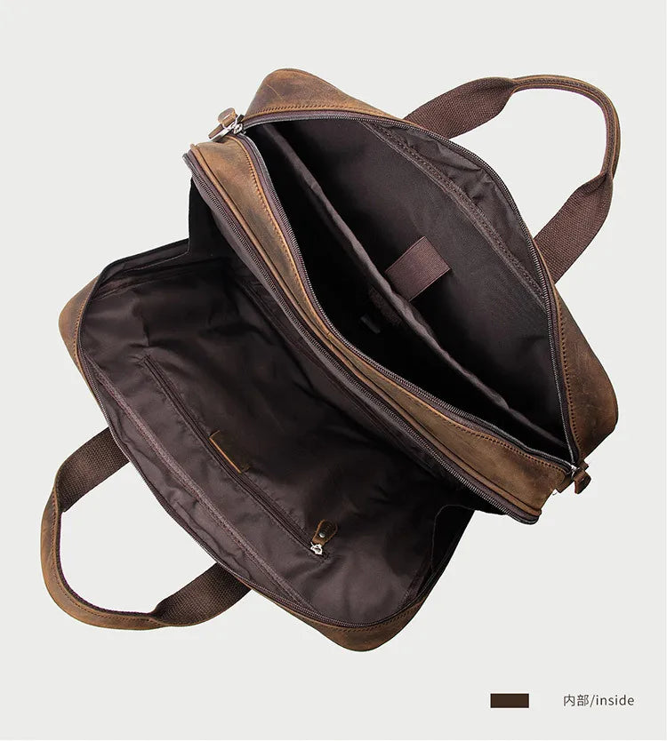Executive Leather Briefcase Premium Genebra