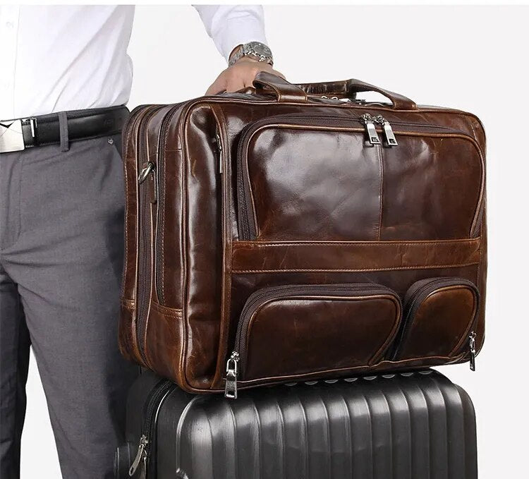 Madrid Luxury Men’s Leather Briefcase