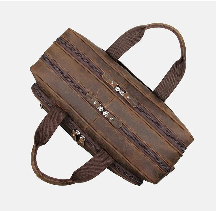 Executive Leather Briefcase Premium Genebra