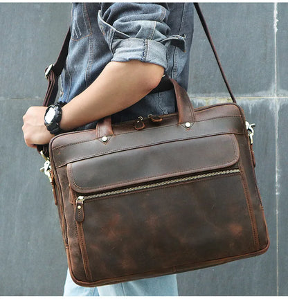 Executive Genuine Leather Briefcase Rome