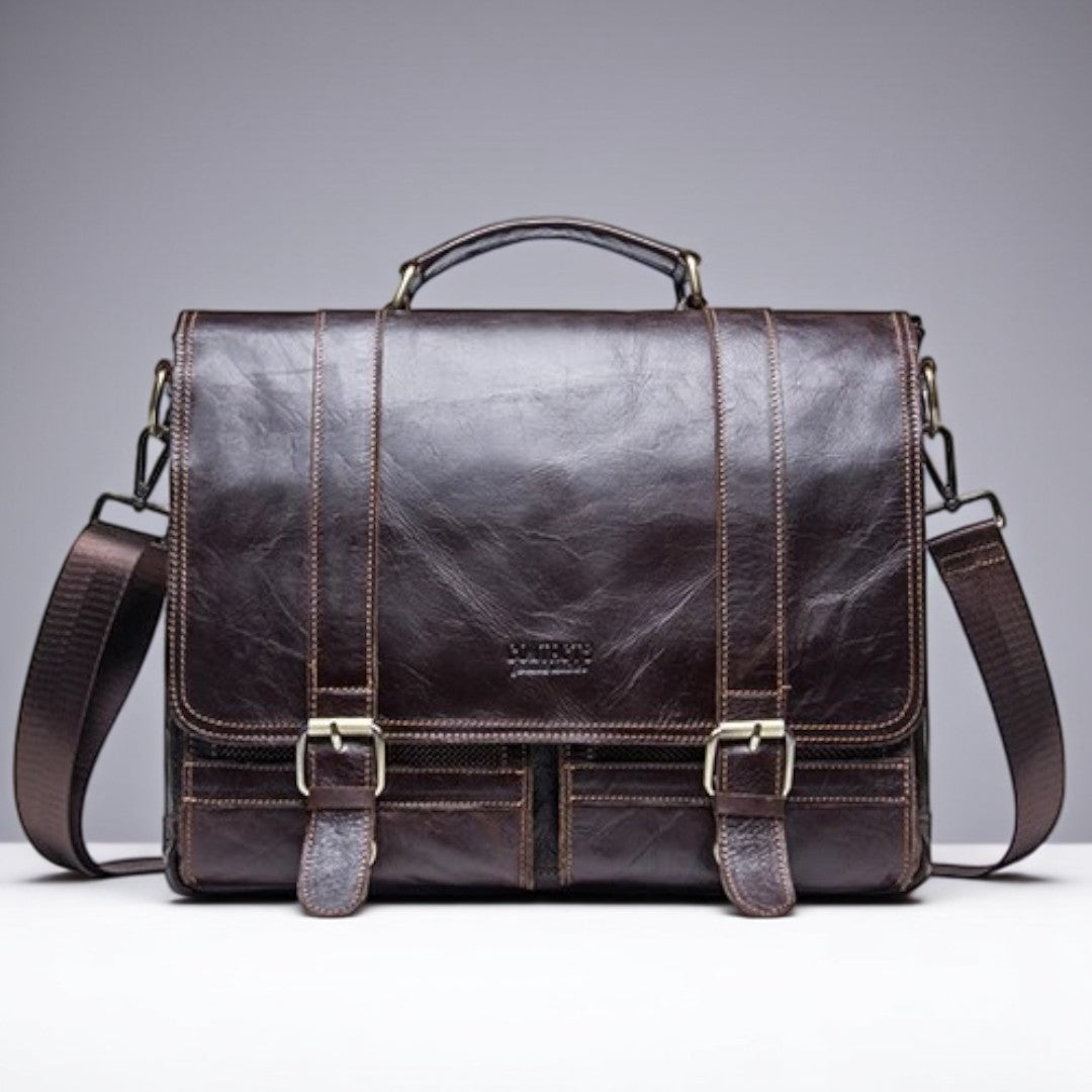 Premium Executive Leather Briefcase Montana