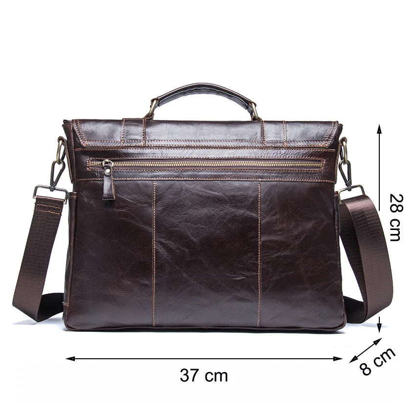 Premium Executive Leather Briefcase Montana