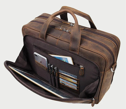 Executive Leather Briefcase Premium Genebra