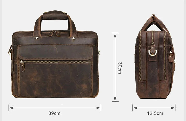 Executive Genuine Leather Briefcase Rome