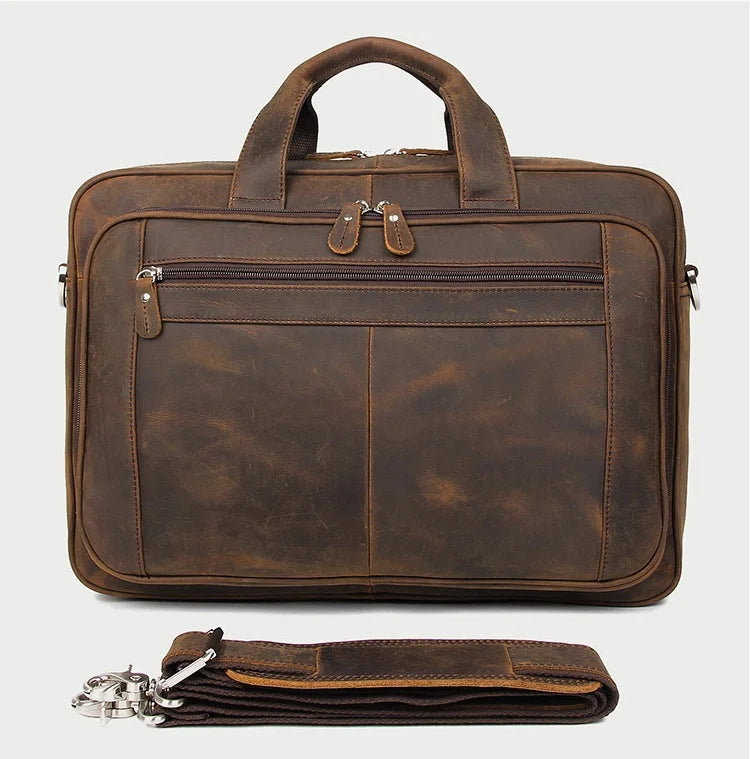 Executive Leather Briefcase Premium Genebra
