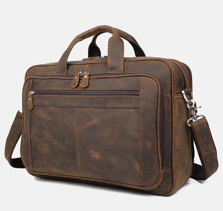Executive Leather Briefcase Premium Genebra