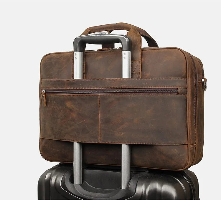 Executive Leather Briefcase Premium Genebra