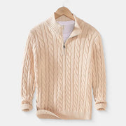 Mens Textured Cable Knit Jumper Tonkins