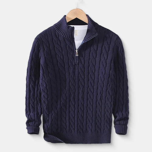 Men’s Cable Knit Textured Sweater – Nigel | Premium Cotton