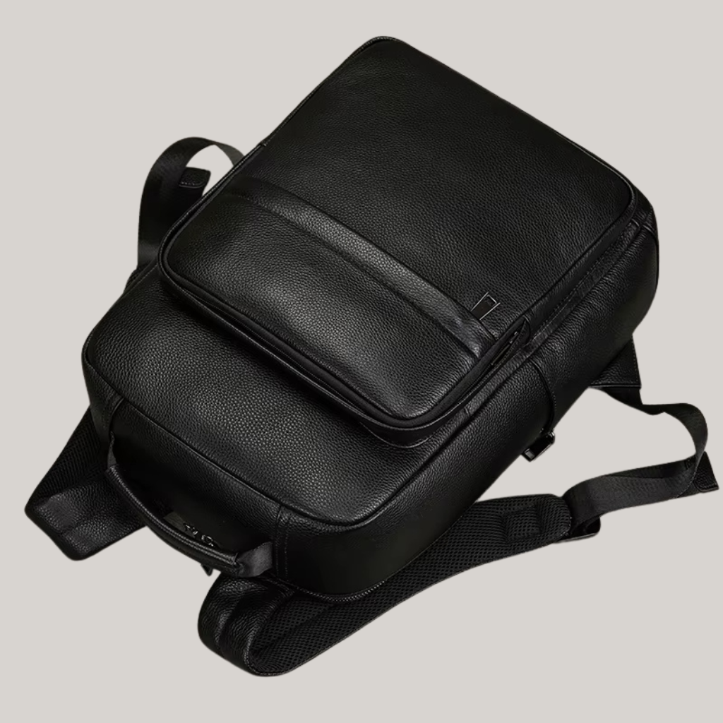 Gardner Men’s Waterproof Leather Backpack – 15.6" Laptop Compatible