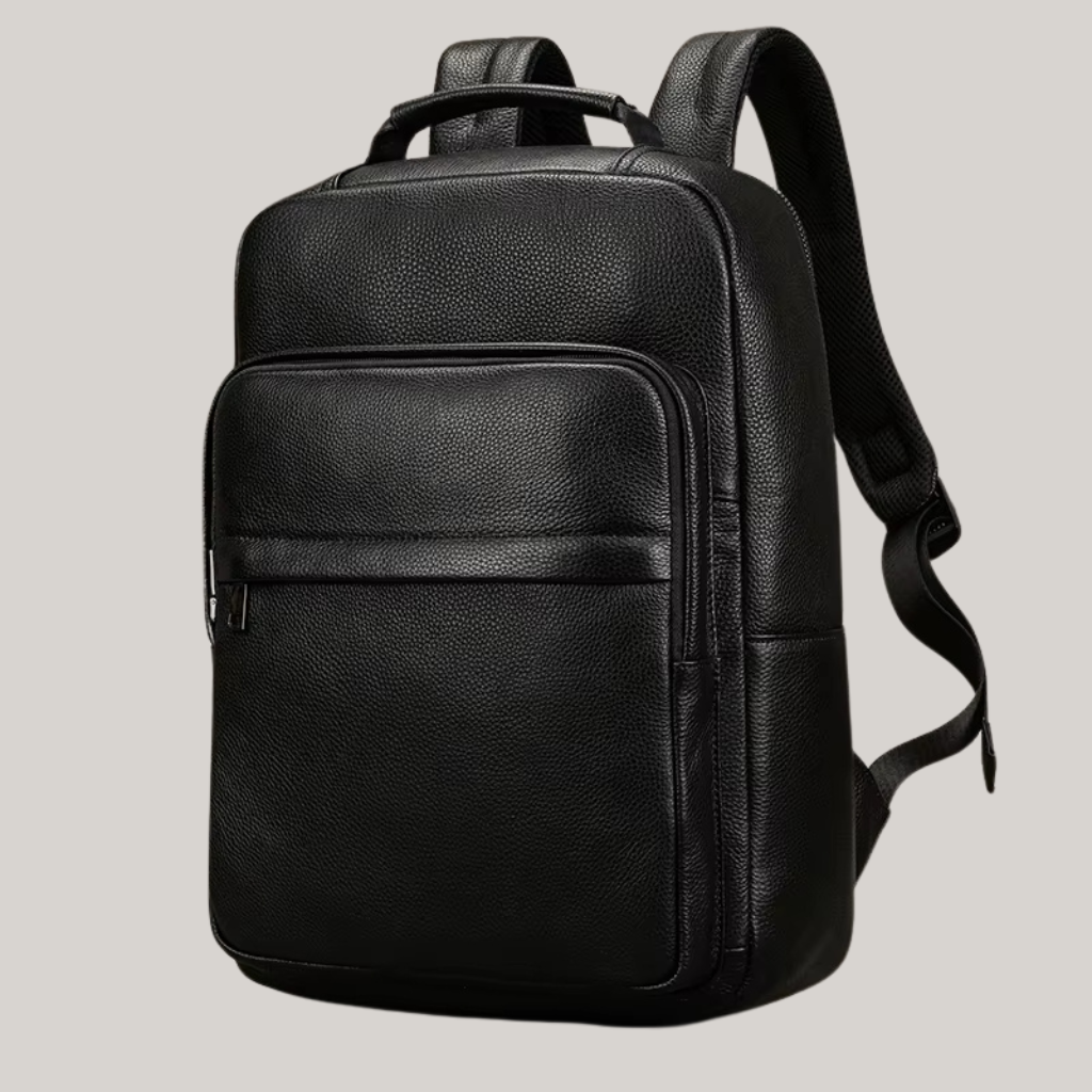 Gardner Men’s Waterproof Leather Backpack – 15.6" Laptop Compatible