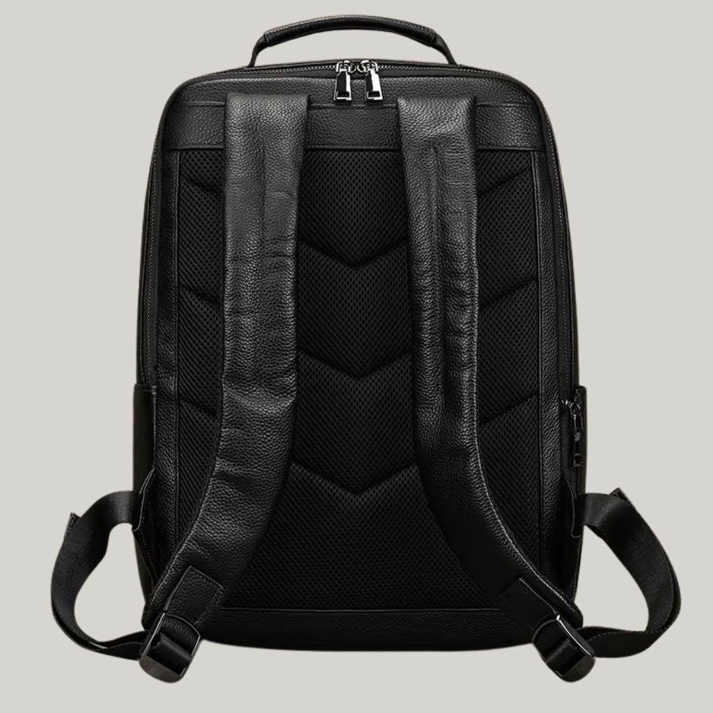 Gardner Men’s Waterproof Leather Backpack – 15.6" Laptop Compatible