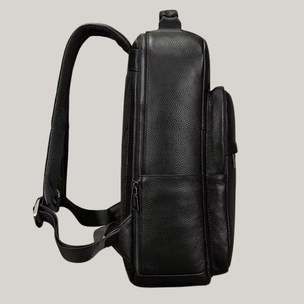 Gardner Men’s Waterproof Leather Backpack – 15.6" Laptop Compatible