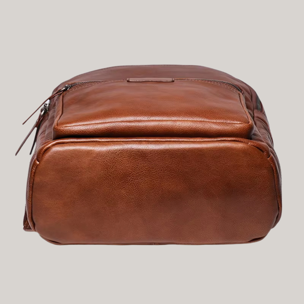 LeathFocus 15.6” Leather Laptop Backpack – Timeless Style, Modern Functionality