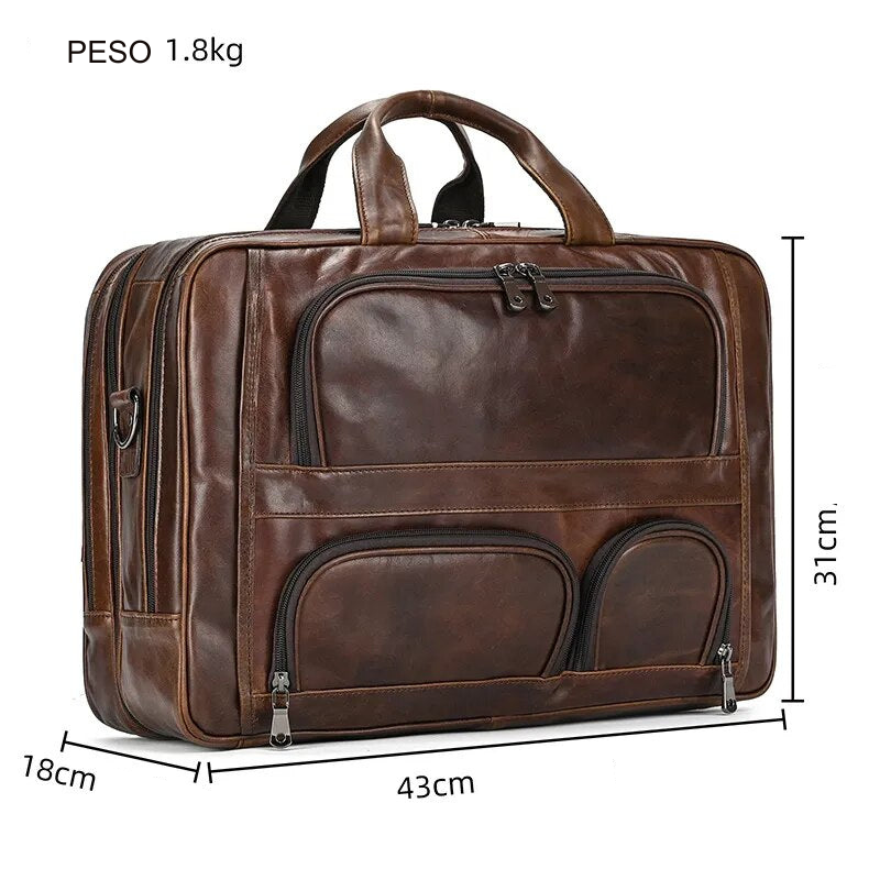 Madrid Luxury Men’s Leather Briefcase