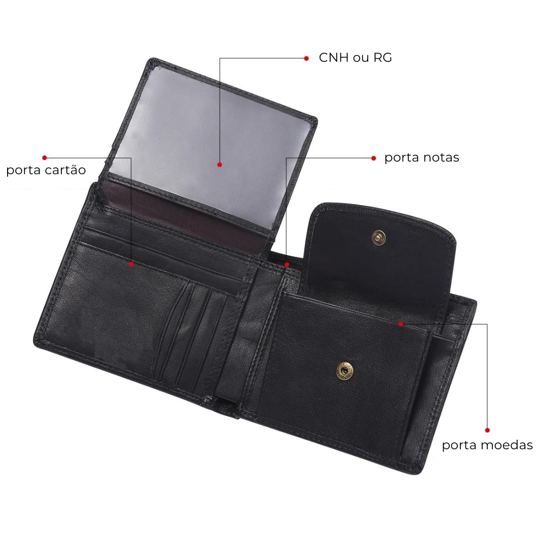 Derry Minimalist Men’s Genuine Leather Wallet