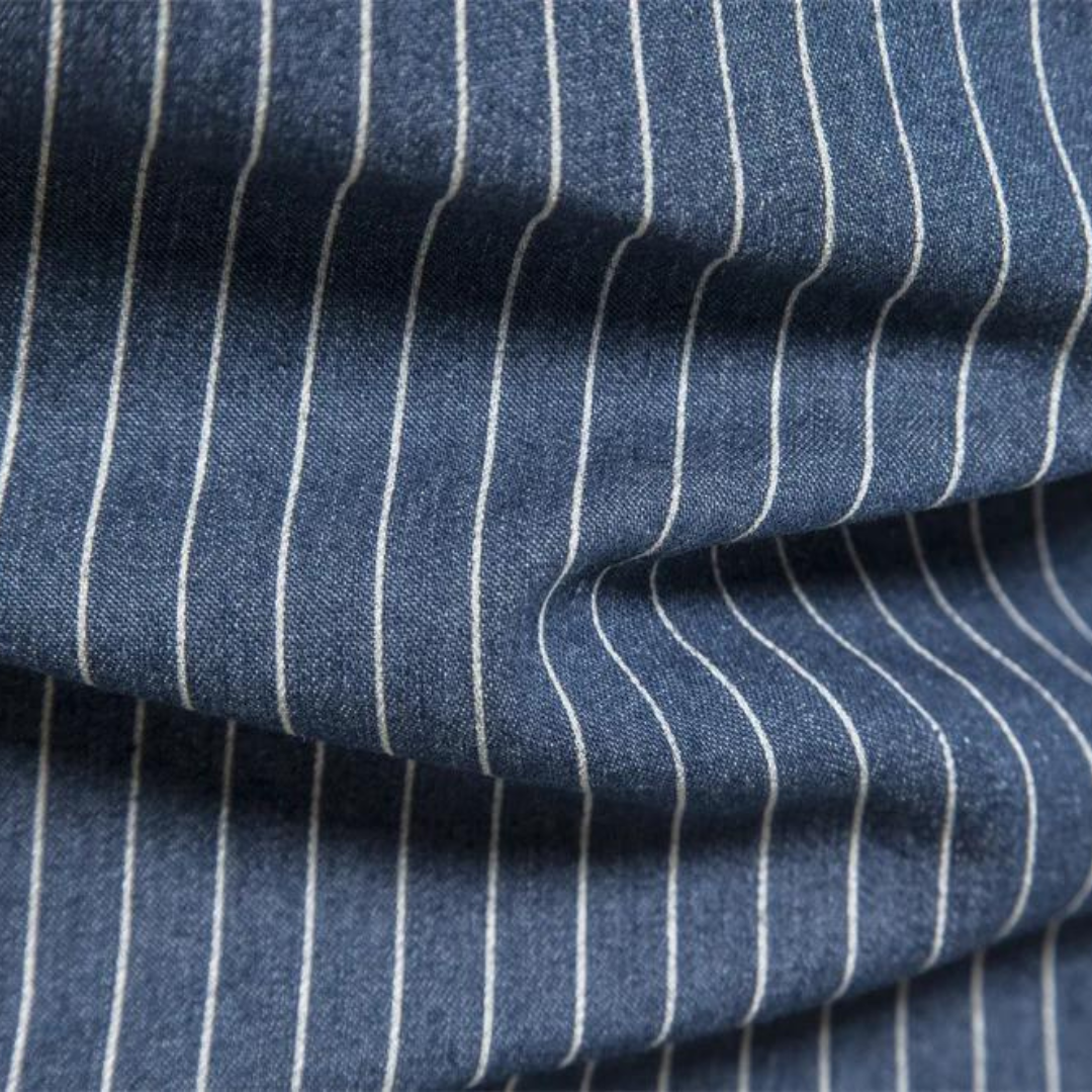 Men's Jeans Shirt With Chalk Stripe OakRidge