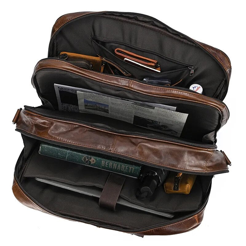 Madrid Luxury Men’s Leather Briefcase