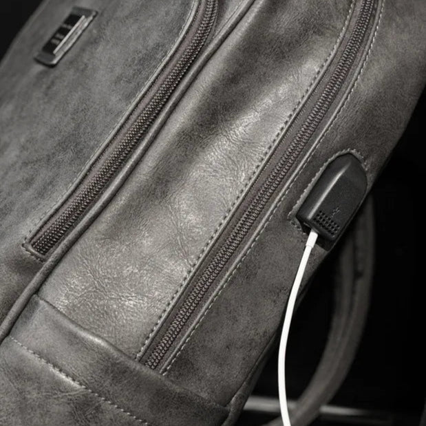 Mercury Men’s Leather Backpack – Elegant & Functional for Work and Travel