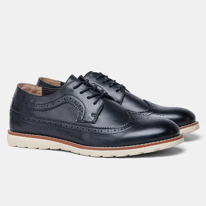 Derby Bianco Men’s Leather Dress Shoes