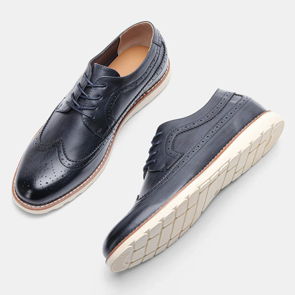 Derby Bianco Men’s Leather Dress Shoes