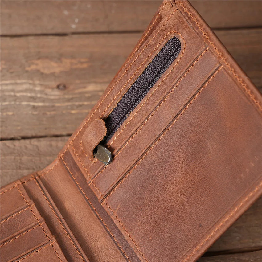 Cherry Minimalist Genuine Leather Pocket Wallet