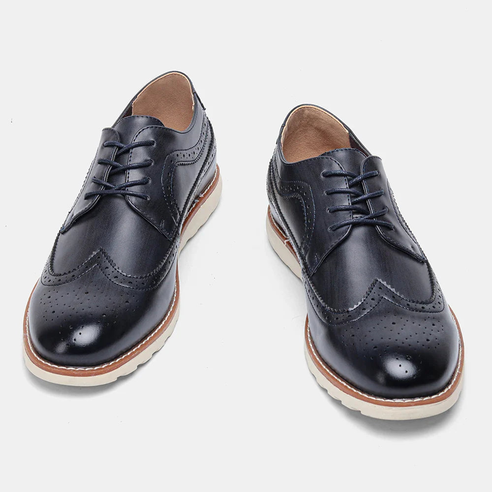 Derby Bianco Men’s Leather Dress Shoes