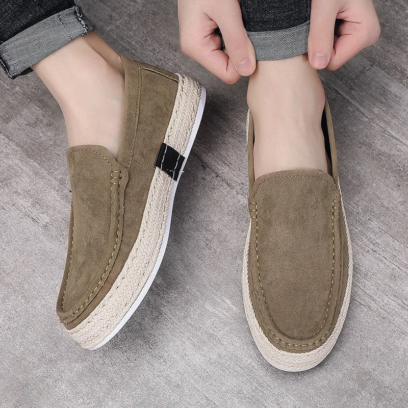 Summerside Men’s Suede Loafers – Soft Leather Comfort