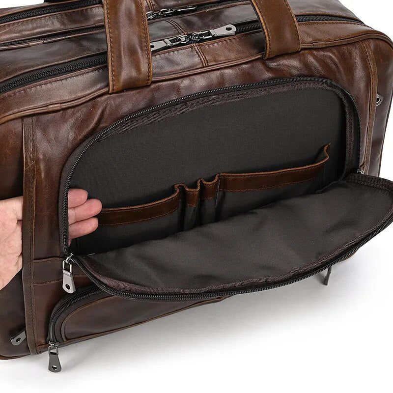 Madrid Luxury Men’s Leather Briefcase
