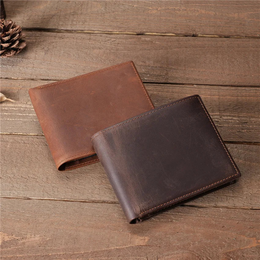 Cherry Minimalist Genuine Leather Pocket Wallet