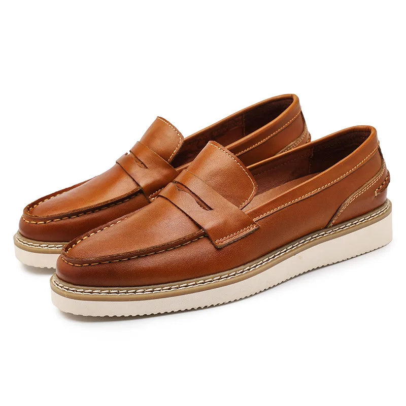 Lemann Men’s Genuine Leather Loafers – Classic Comfort