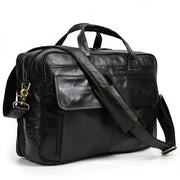 Genuine Leather Executive Briefcase Black Bull Arthur