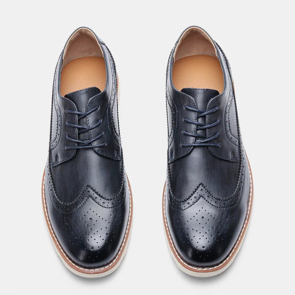 Derby Bianco Men’s Leather Dress Shoes