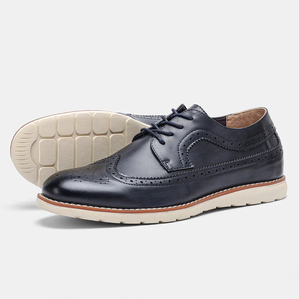 Derby Bianco Men’s Leather Dress Shoes