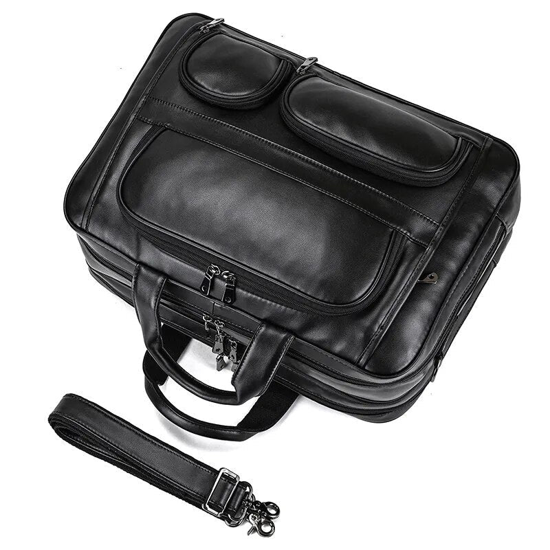 Madrid Luxury Men’s Leather Briefcase