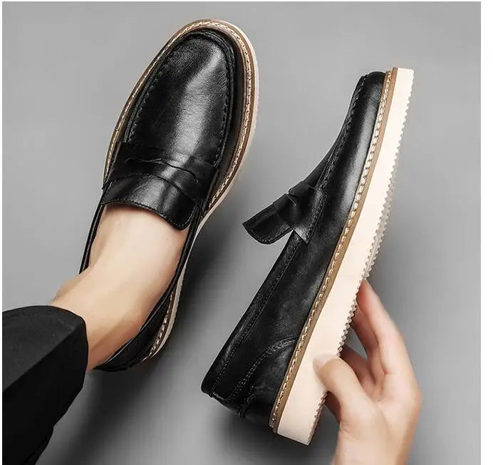 Lemann Men’s Genuine Leather Loafers – Classic Comfort