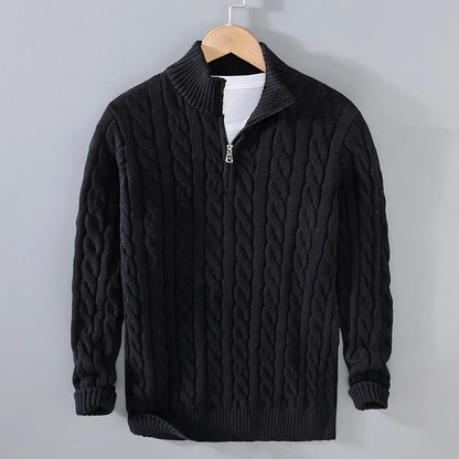 Men’s Cable Knit Textured Sweater – Nigel | Premium Cotton
