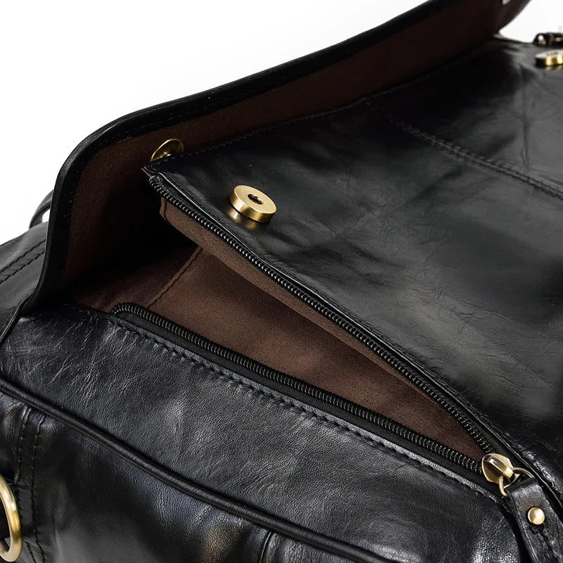 Genuine Leather Executive Briefcase Black Bull Arthur