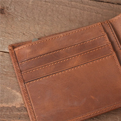 Cherry Minimalist Genuine Leather Pocket Wallet